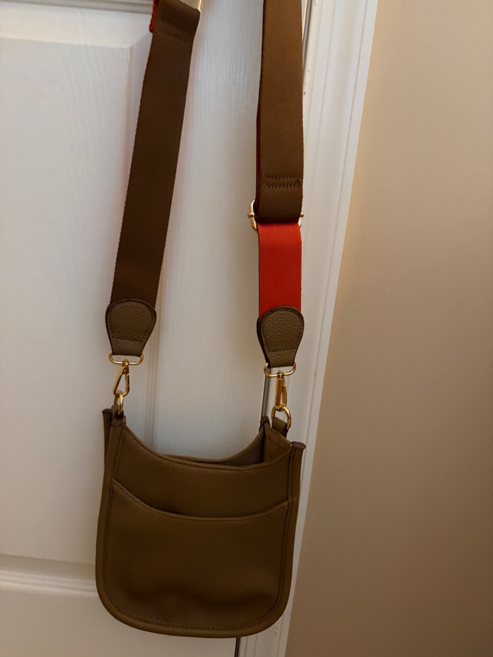 Tan leather Crossbody Bag